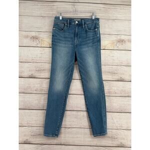 Madewell 10" High Rise Skinny Crop Jeans Womens 29 Blue Medium Wash Denim
